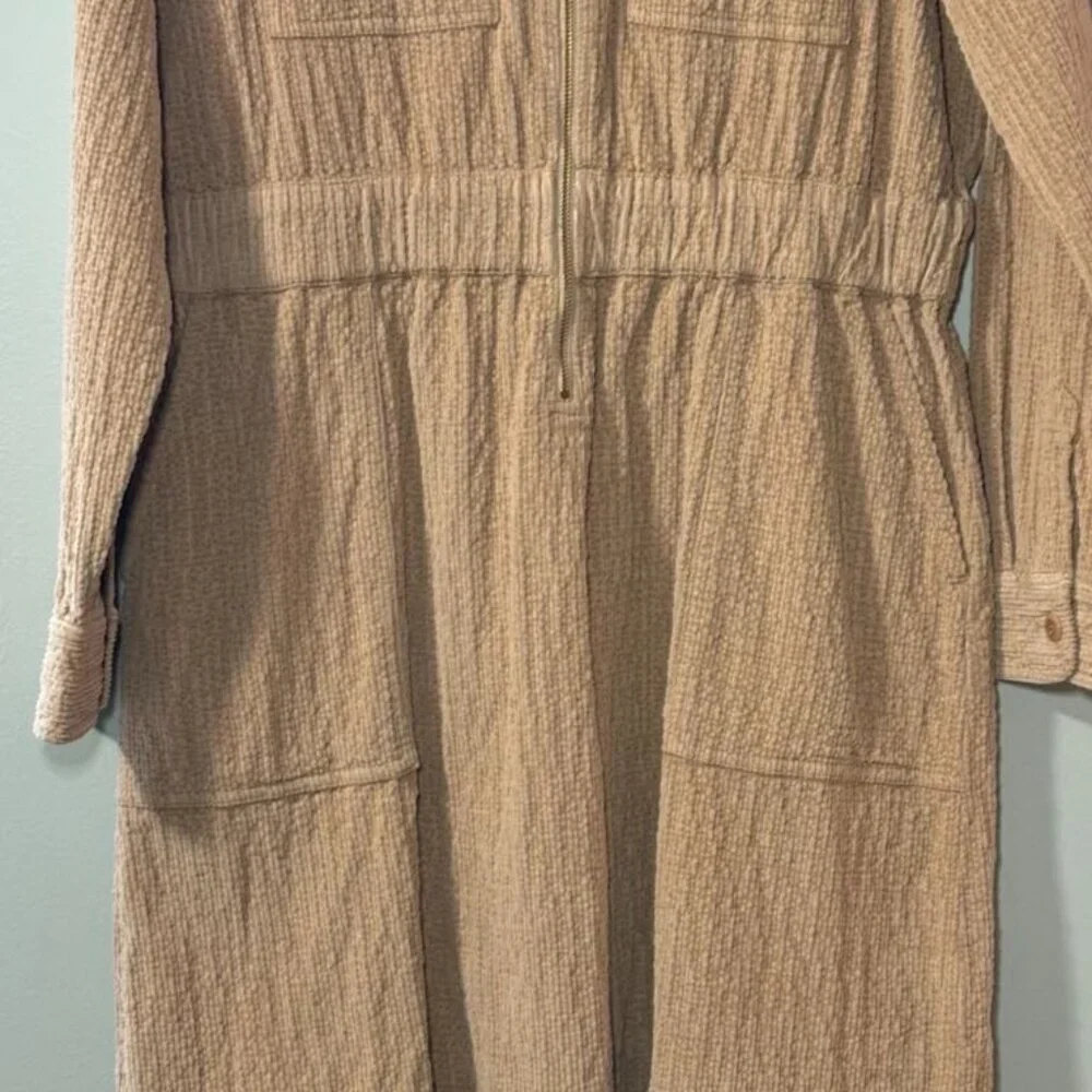 J.Crew Zip-front cinched dress in corduroy